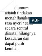 Nestesi Umum Adalah Tindakan Menghilangkan Rasa Nyeri