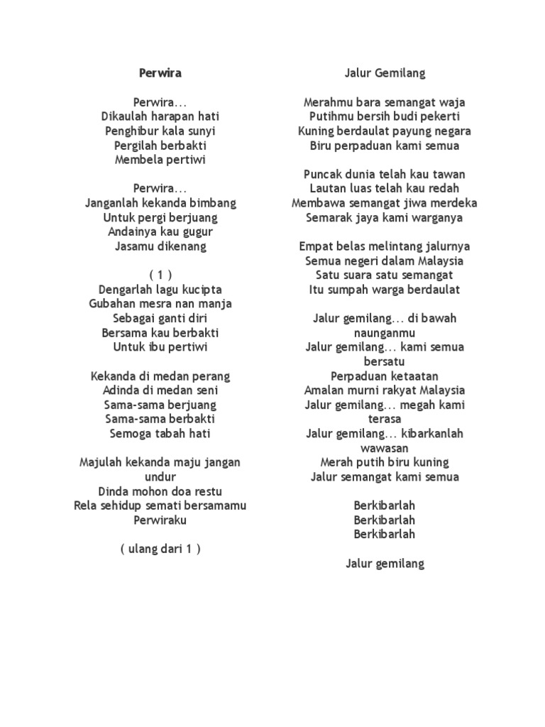 Lirik Lagu Patriotik Pdf
