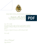 Hogwarts Acceptance Letter