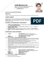 Rondulf Mendoza Go: Position Applied Inspection/ Welding/ QA-QC Engineer Objective