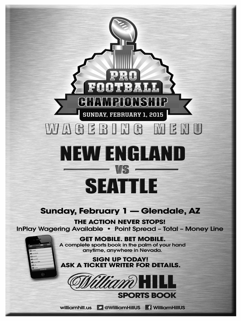 William Hill US Super Bowl 49 odds and props Tom Brady Super Bowl