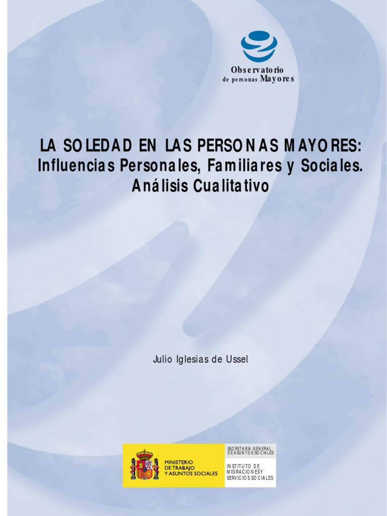 La Soledad en Las Personas Mayores | PDF