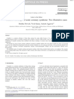 Letter to the Editor Cannabis Smoking and Acute Coronary Syndrome- Two Illustrative Cases