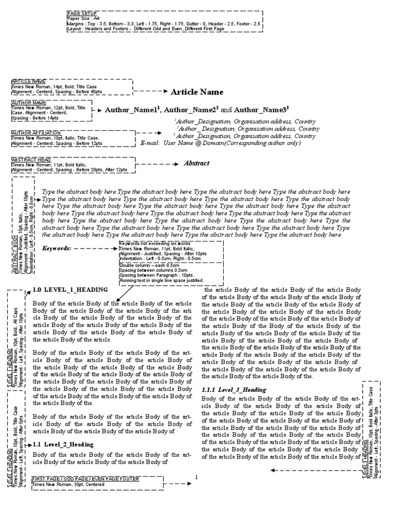 Conference Format | PDF | Times New Roman | Writing