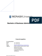 Monash University - Bachelor of Business Administration