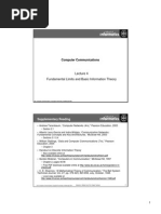 Fundamental Limits and Basic Information Theory: Computer Communications
