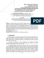 The Effect of Subprime Crisis on the Financing Entreprenuerial Activities by Islamic Banks