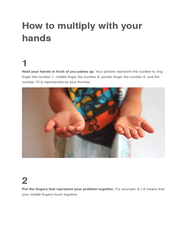 Hand Multiplication Method Explained | PDF
