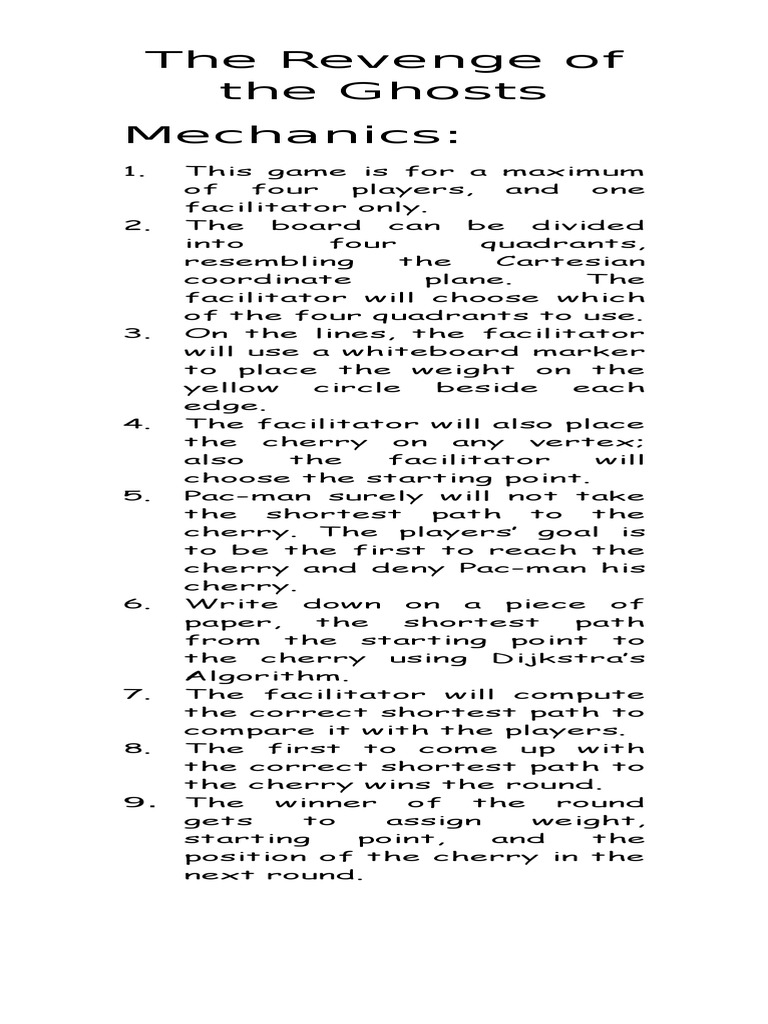 Ghosts Game: Dijkstra's Challenge | PDF | Teaching Methods & Materials