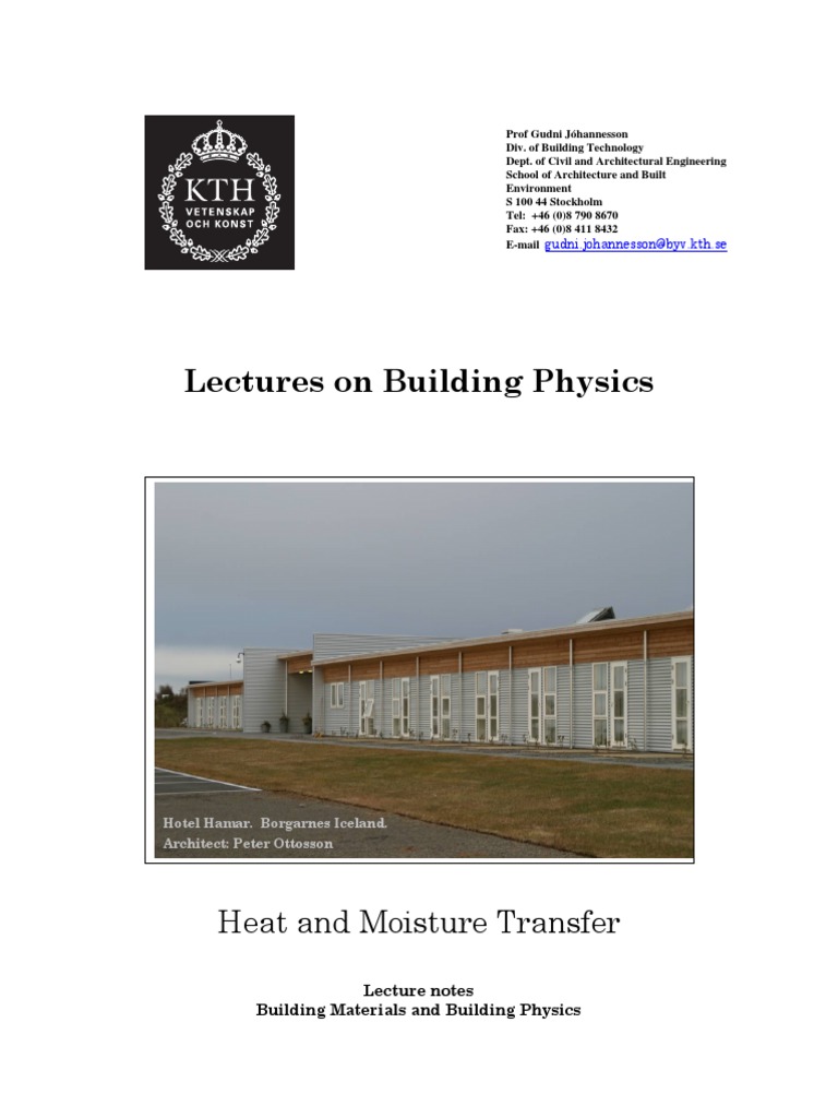 Building Physics Lecture Notes | PDF | Heat Transfer | Thermal Conduction