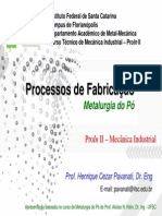04 - Processos de Fabricacao - Metalurgia Do Po