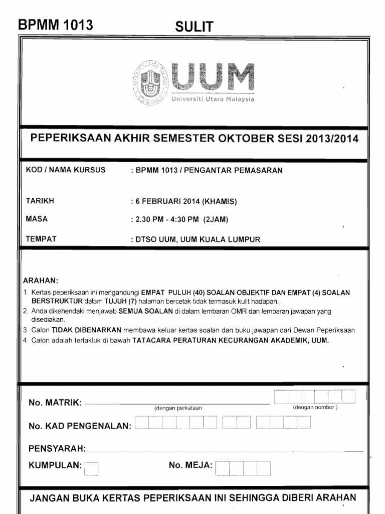 Pengantar Pemasaran Past Sem Pdf