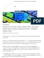 Signal Integrity Analysis in Static Timing Analysis