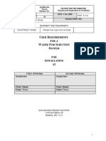 User Requirements For A Water For Injection System