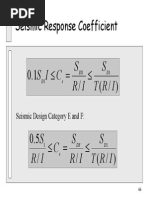 Seismic Response Coefficient: I R T S I R S C I S