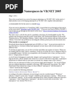 Developing Name Spaces in VB