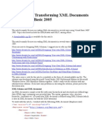 Reading and Transforming XML Documents Using Visual Basic 2005