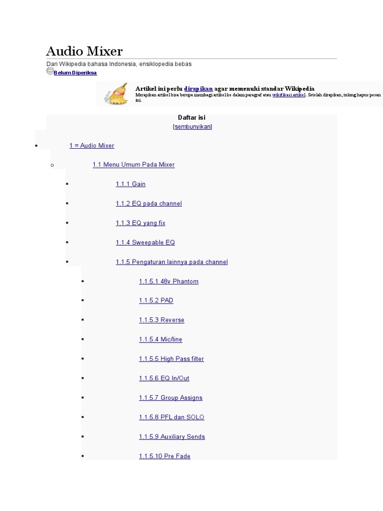 Audio Mixer | PDF