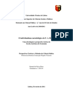 O Individualismo Metodológico de F. A. Hayek