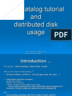 File Catalog Tutorial and Distributed Disk Usage