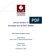 Literary Analysis of Alice Walker's "Everyday Use