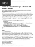 Comment Convertir Un Disque GPT D'un Ordi Sans OS