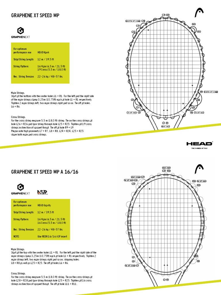 HEAD Stringing Instructions 2014 en | PDF | Ball Games | Athletic Sports