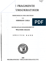 Die Fragmente Der Vorsokratiker: Griechisch Und Deutsch (Zweiter Band) - Hermann Diels & Walther Kranz