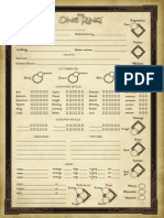The One Ring Roleplaying Game Character Sheet
