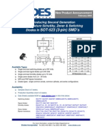 SOT-523 (3-Pin) SMD'S: Introducing Second Generation Subminiature Schottky, Zener & Switching Diodes in