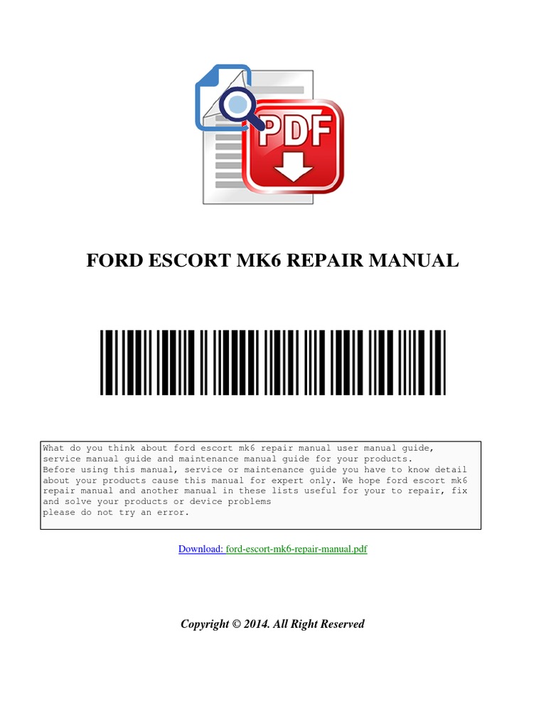 Ford Escort Mk6 Repair Manual Download I Pod Portable Document Format