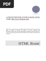 Step-By-Step HTML Tutorial - Basic