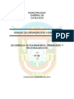 Manual de Organización y Funciones de la Gerencia de Planeamiento, Presupuesto y Racionalización de Catacaos