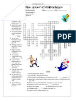 Football Crossword Puzzle on World Cup & Soccer