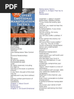 50 Manipulation Tactics Cheat Sheet | PDF | Shame | Fear
