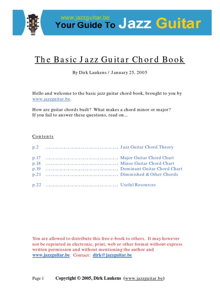 Basic Jazz Guitar Chords | PDF