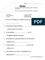 Idioms Worksheet 3 PDF