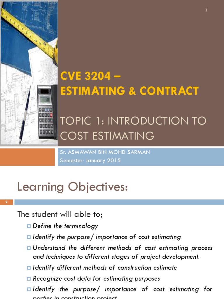 Construction Cost Estimating Guide | PDF | Construction Bidding ...