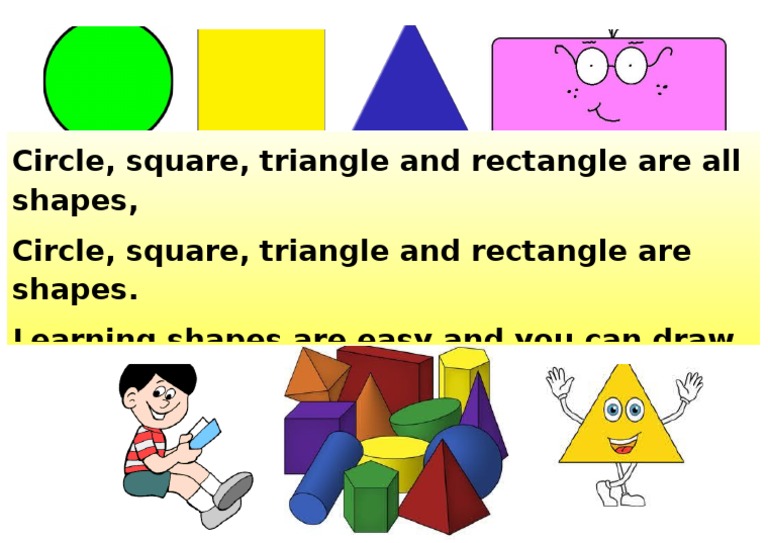 Circle, Square, Triangle and Rectangle Are All Shapes, Circle, Square ...