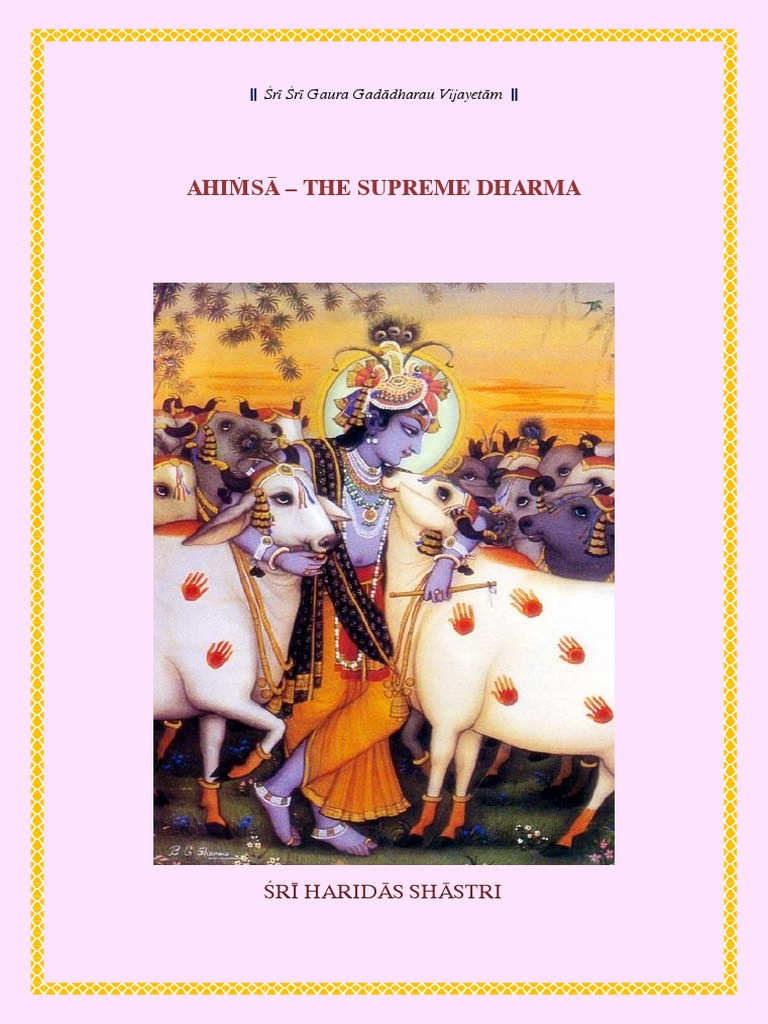 Ahimsa The Supreme Dharma Pdf Dharma Religious Behaviour And