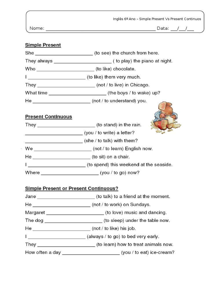 Simple Present vs Present Continuous Quiz | PDF