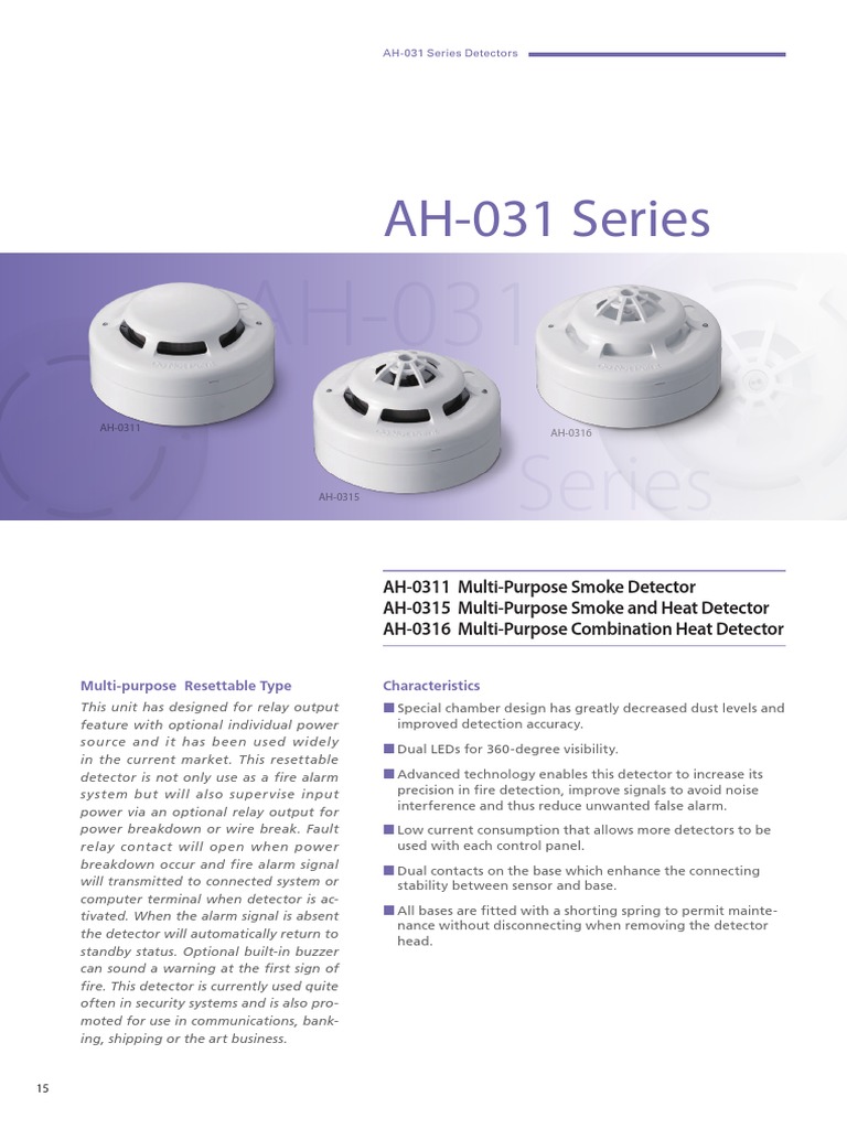 AH-0311 Multi-Purpose Smoke Detector | PDF