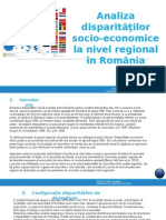 Analiza Disparităţilor Socio-Economice La Nivel Regional În România TONITA VALERIAN