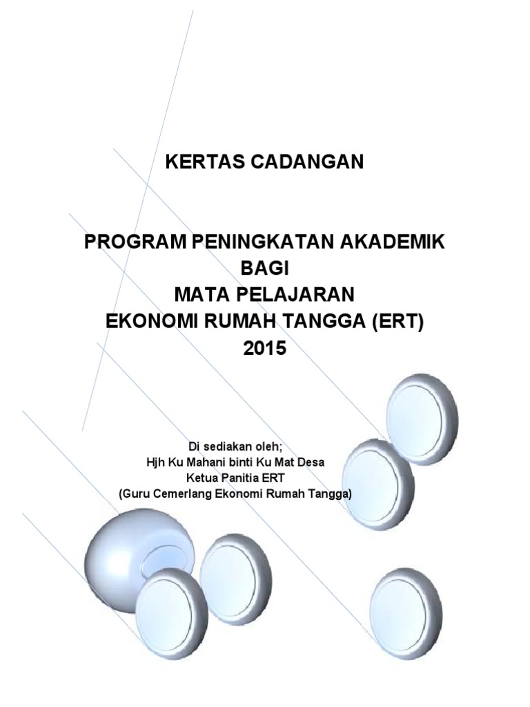 Program Peningkatan Bagi Mata Pelajaran Ekonomi Rumah Tangga