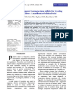 Nifedipine Compared To Magnesium Sulfate For Treating Preterm Labor A Randomized Clinical Trial