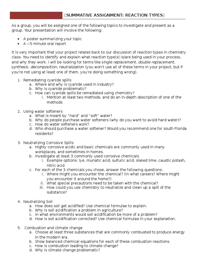 Best topic for organic chemistry assignment picture