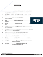 Past Perfect and Present Perfect Worksheet PDF