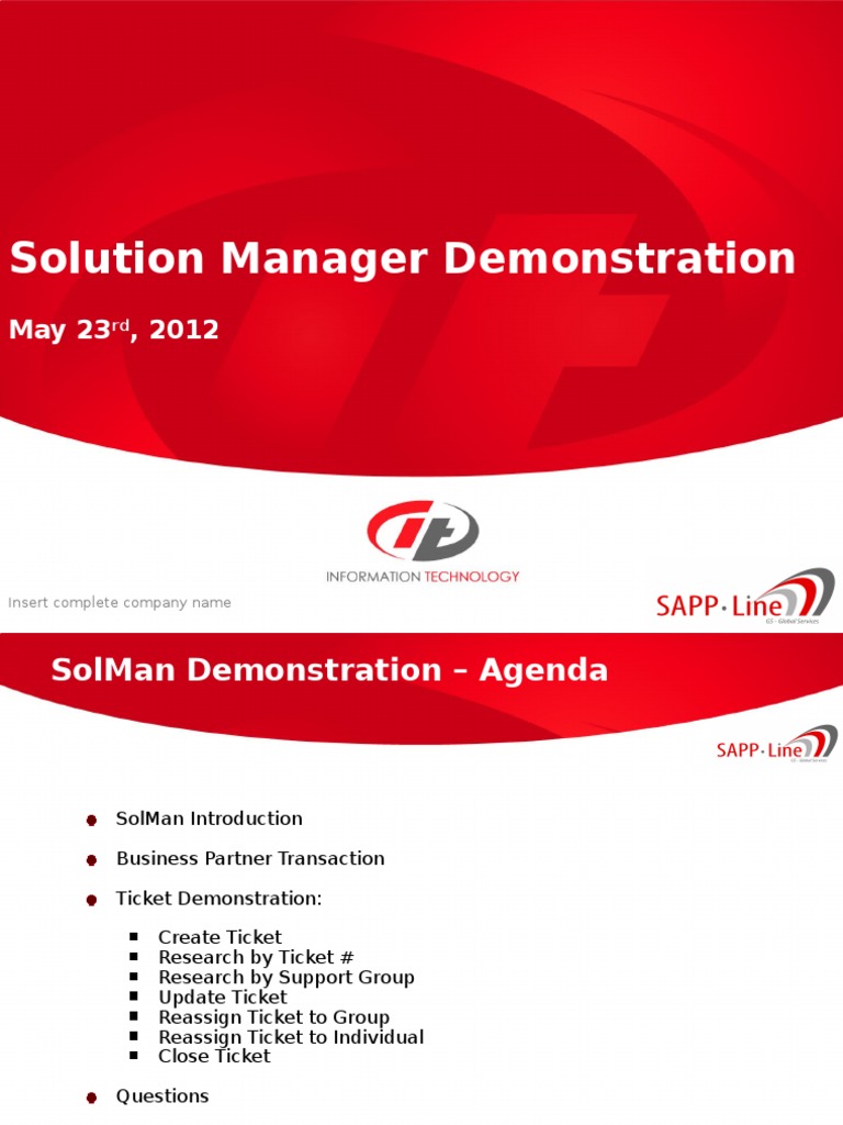 CR SolMan Demonstration - Core Team | PDF | Digital Technology | Computing