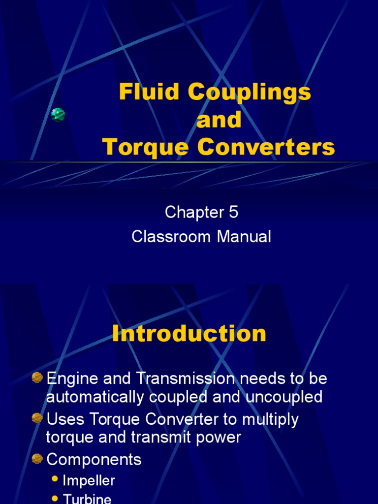 Fluid Couplings and Torque Converters Classroom Manual PDF