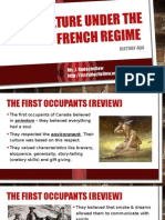 Culture Under The French Regime
